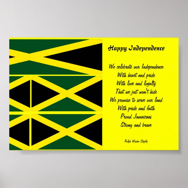 Posters de la independencia feliz de Jamaica (Frente)