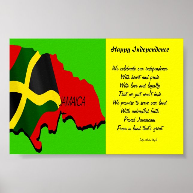 Posters de la independencia feliz de Jamaica (Frente)