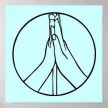 Posters de las altas cinco señales de paz