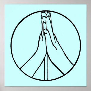 Posters de las altas cinco señales de paz