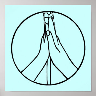 Posters de las altas cinco señales de paz