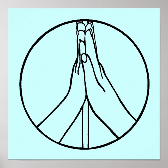 Posters de las altas cinco señales de paz (Frente)