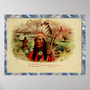 Posters de las etiquetas de la caja de puros de ép