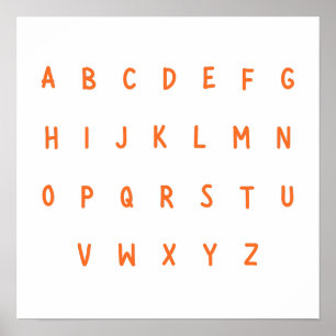 Pósters de letras del alfabeto de ABC A-Z 