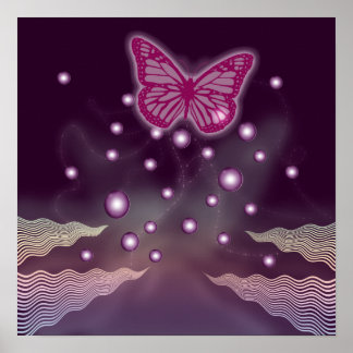 Posters de mariposas mágicas | Arte mural - grande