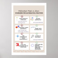 Posters de matemáticas comunes: Estándares matemát