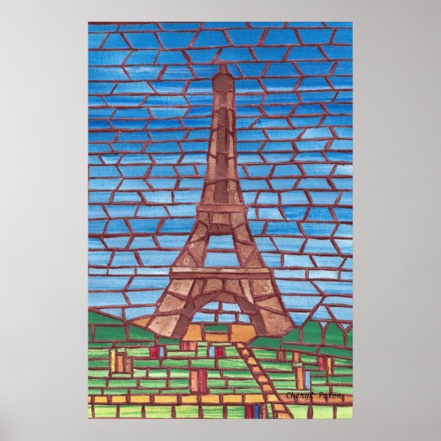 Pósters de mosaico de la Torre Eiffel (Frente)