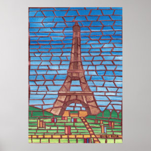 Pósters de mosaico de la Torre Eiffel
