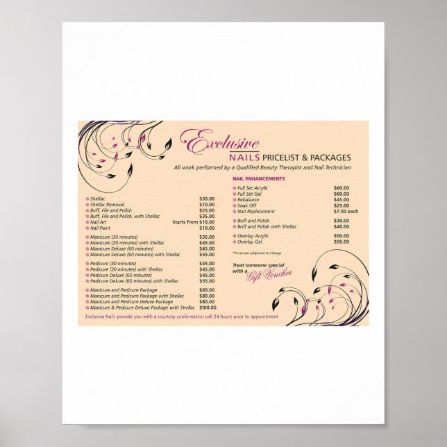 Posters de Nail Salon (Frente)