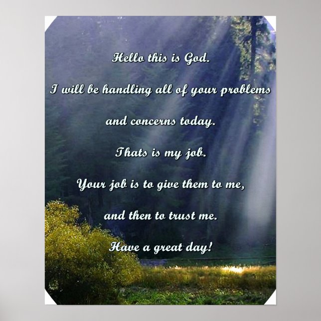 Posters de oración cristiana (Frente)