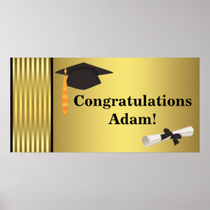 Pósters de pancarta de graduación de felicitacione