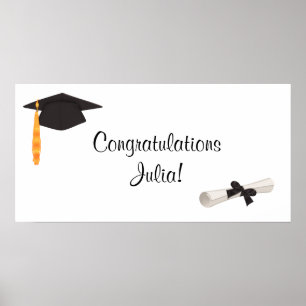 Pósters de pancarta de graduación de felicitacione