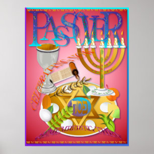 Posters de passover felices