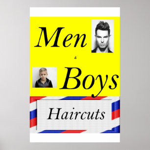 Pósters de peluquería para hombres y niños