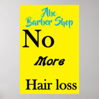 Pósters de peluquería Salón Pérdida de cabello