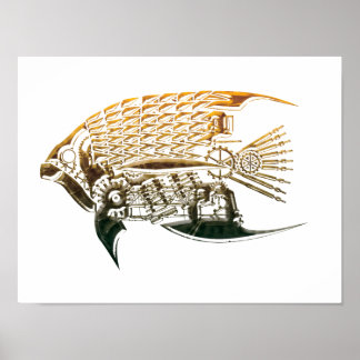 Posters de pescado de Steampunk