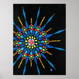 Pósters de Pintura en Mosaico de Piedras Preciosas
