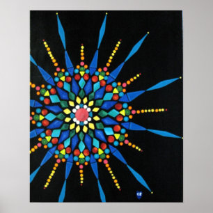 Pósters de Pintura en Mosaico de Piedras Preciosas