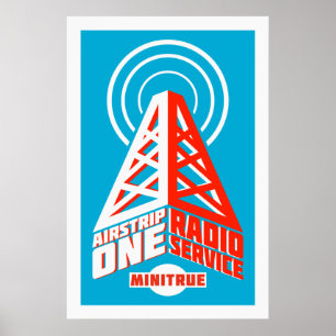 Posters de radio del servicio de la pista de