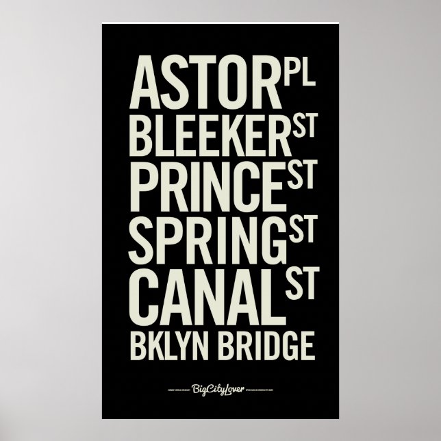 Posters de Rótulos del metro moderno BCL (Frente)