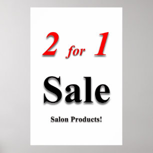 Pósters de Salón de Barbería 2 por 1 Venta de Prod