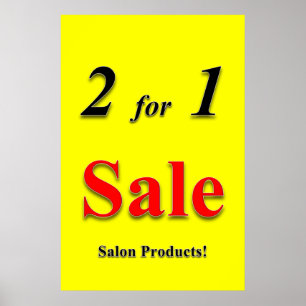 Pósters de Salón de Barbería 2 por 1 Venta de Prod
