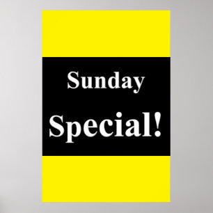 Pósters de Salón de Barbería Domingo Especial