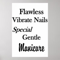 Pósters de Salón de Barbería Uñas de Manicura Impe