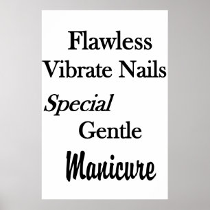 Pósters de Salón de Barbería Uñas de Manicura Impe