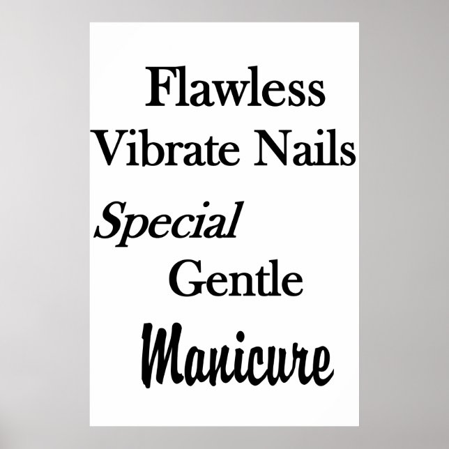 Pósters de Salón de Barbería Uñas de Manicura Impe (Frente)
