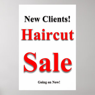Pósters de Salón de Peluquería Corte de Pelo Ofert