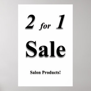 Pósters de Salón de Peluquería Dos por Uno Venta d