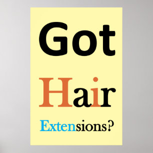 Pósters de Salón de Peluquería ¿Tiene Extensiones 