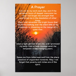 Posters de senderos de naranja de oración