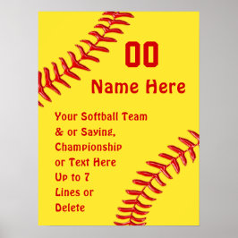 Posters de Softball Team Posters de Softball para 