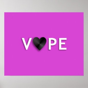 Posters de Vape Heart Retro Premium