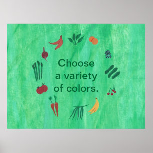 Pósters de Verduras Frutas Elige una Variedad de C