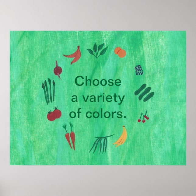 Pósters de Verduras Frutas Elige una Variedad de C (Frente)