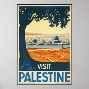 Posters de viajes de época de Palestina y pinturas