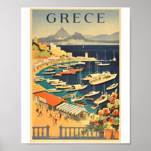 Posters de Viajes de los 70 en la Antigua Grecia (Frente)