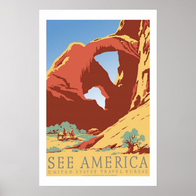 Posters de Viajes Vintage de Estados Unidos (Frente)