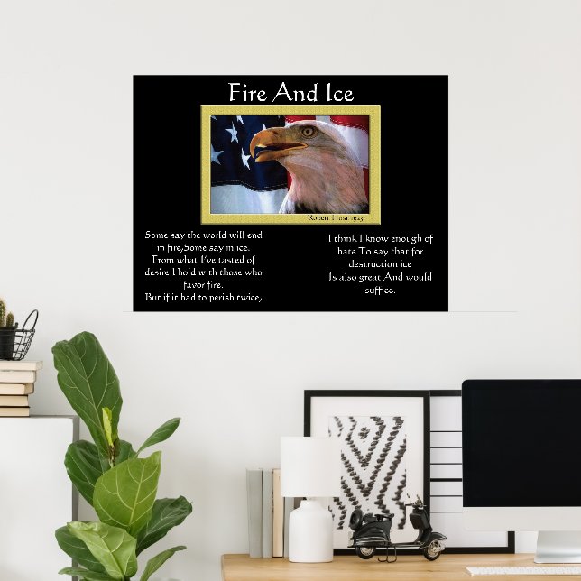 Posters Del 4 De Julio De Fuego Y El Hielo Del Águ (Oficina en casa)