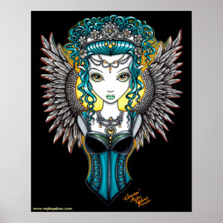 posters del Ángel de la Guardia Gótica "Alaura"