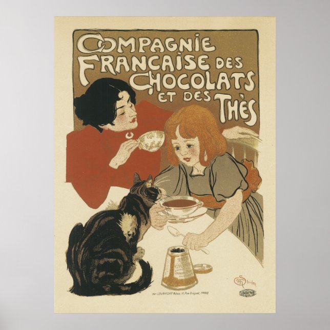 Posters del Art Nouveau francés - Chocolate (Frente)
