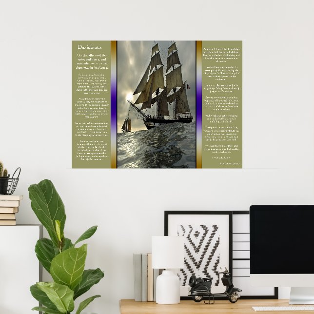 Posters del Desiderata Ocean Sail Bot (Oficina en casa)