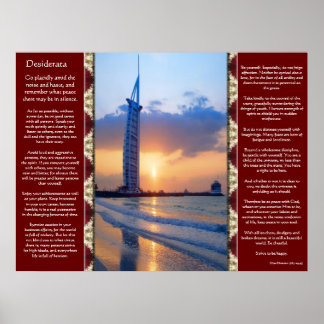 Posters del Desiderata Ocean Sky Scape