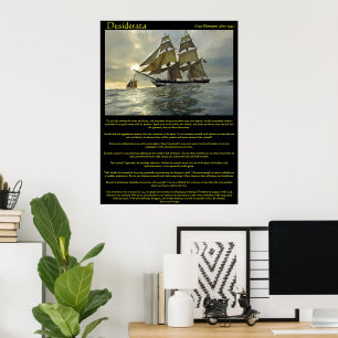 Posters del Desiderata Sail Boat