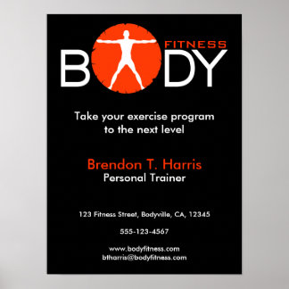 Posters del entrenador de gimnasia física