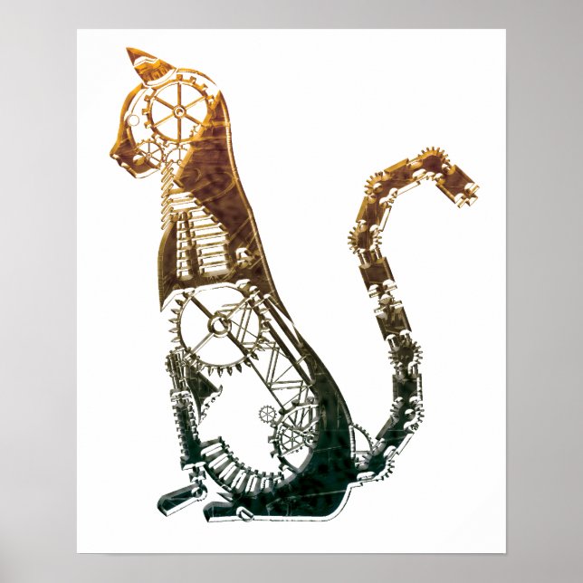 Posters del gato Steampunk (Frente)