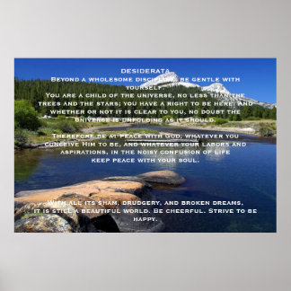 POSTERS del Lago de la Montaña DESIDERATA